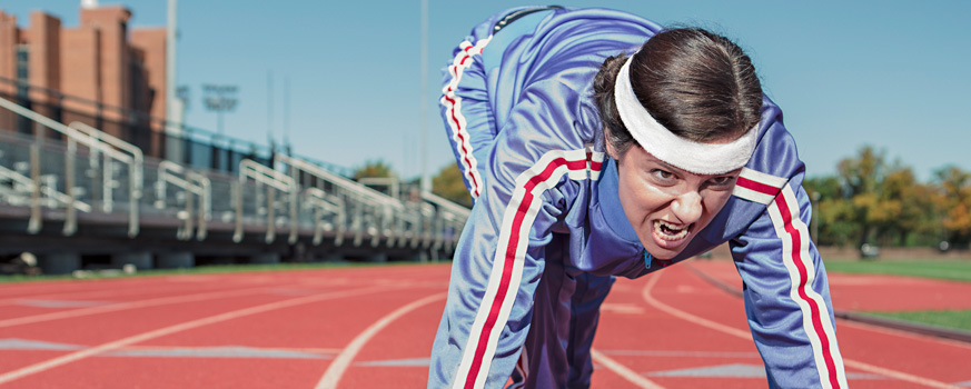 Athlete Preparing For A Run